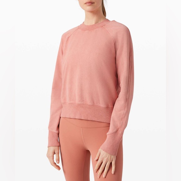 lululemon athletica Tops - Lululemon Ready to Roll Crew• Pink Dye
Acid Rubber Rustic Coral•LIKE NEW•8